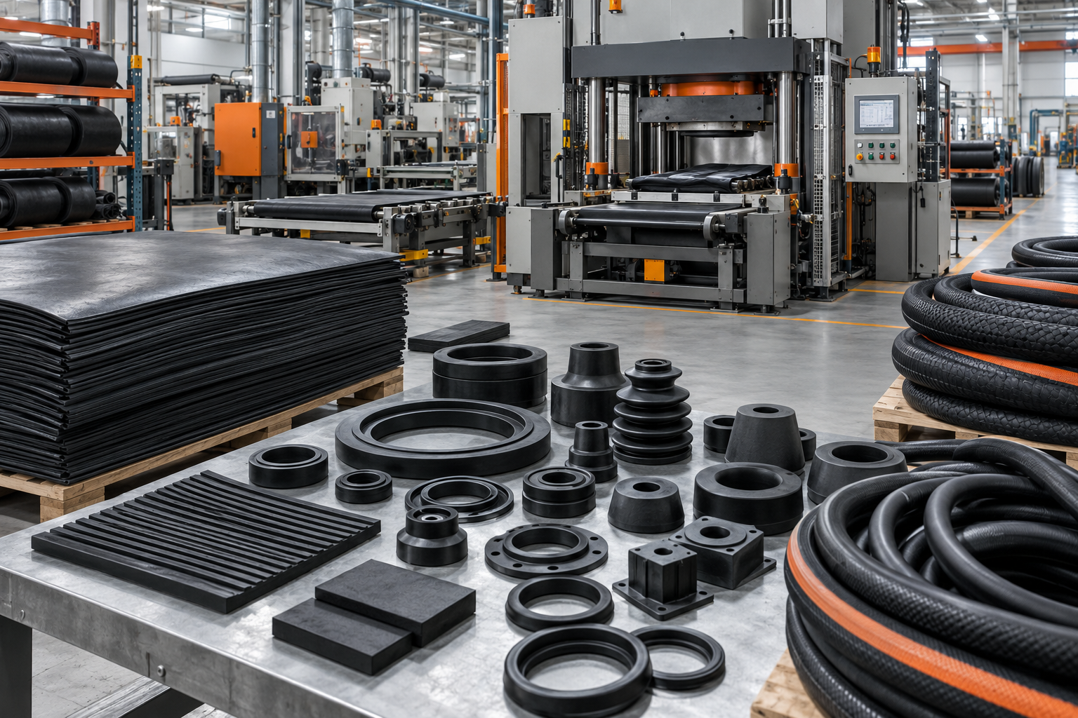 Industrial rubber manufacturing equipment and products for the Vjayam Rubbers social media marketing case study